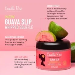 Camille Rose Naturals - Guava Slip Whipped Soufflé (crème Coiffante) -Shea Moisture Boutique camille rose guava slip whipped souffle 02